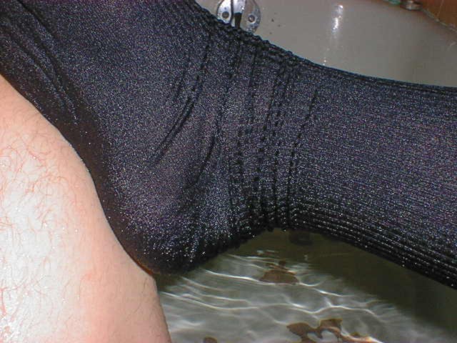 Socks are dripping wet