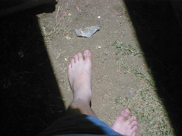 Barefoot in the dirt