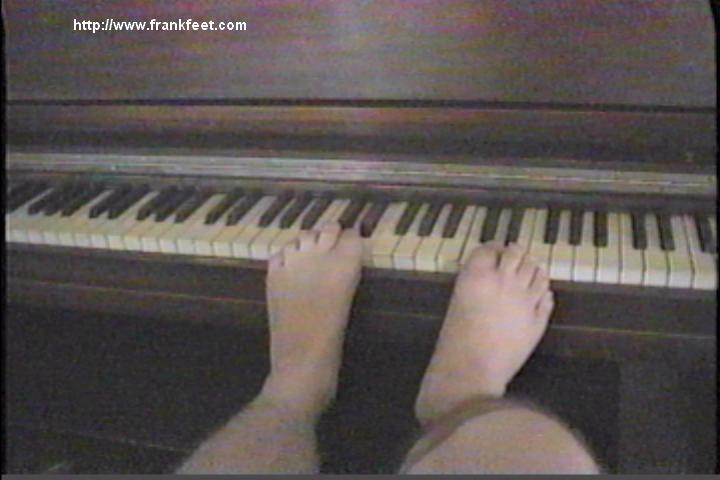 Playing piano with my sweaty feet