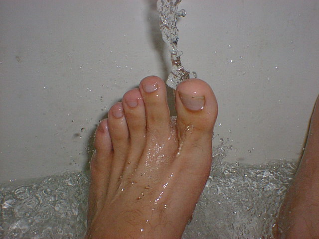 Washing in between my toes