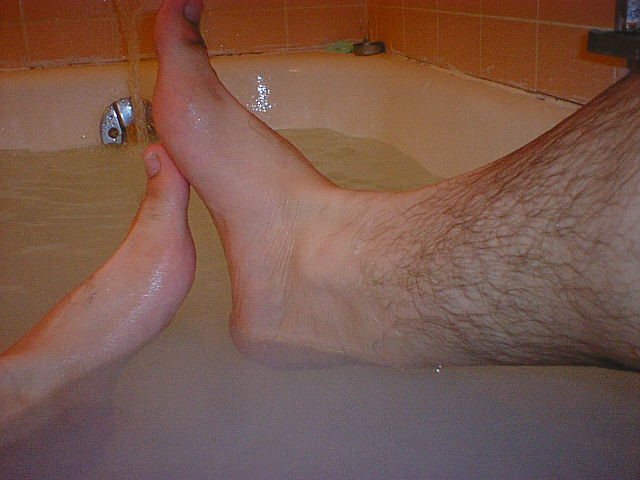 Legs and feet in my bath