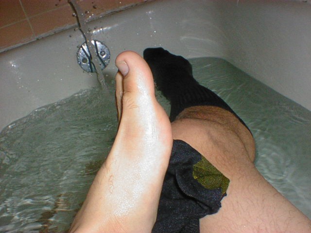 My wet gold toe socks