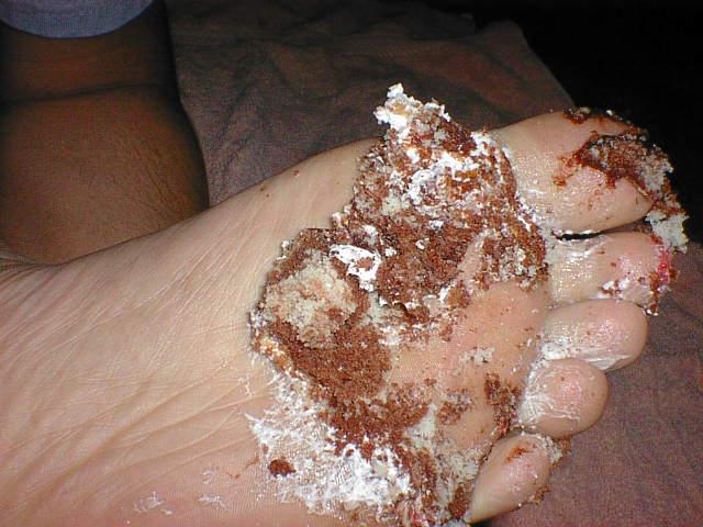 My foot is ready for eating