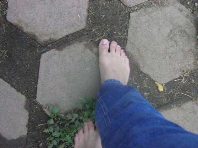 Feet are getting dirty outside