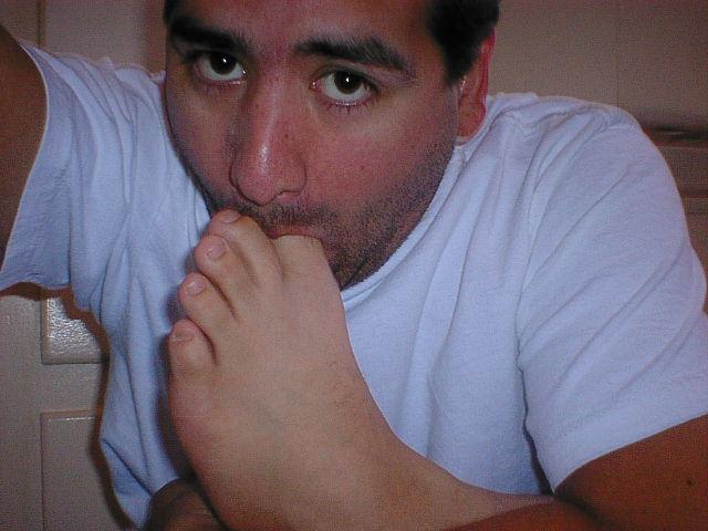 Sucking on my sweaty toes