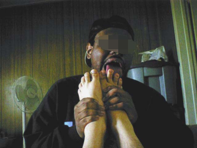 My feet getting licked really good