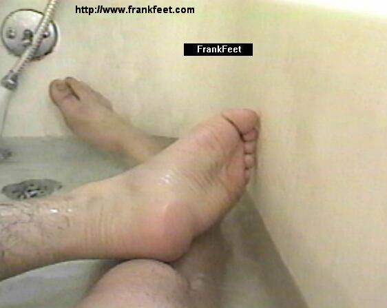 Playing in the bath with my feet