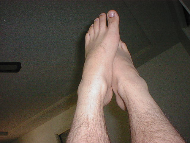 Checking out my feet in the air