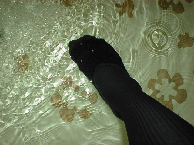 My gold toe socks get wet