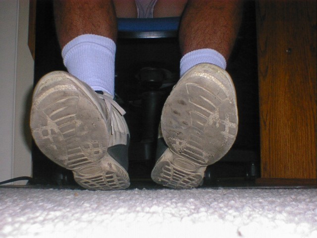 Sweaty shoes under my desk