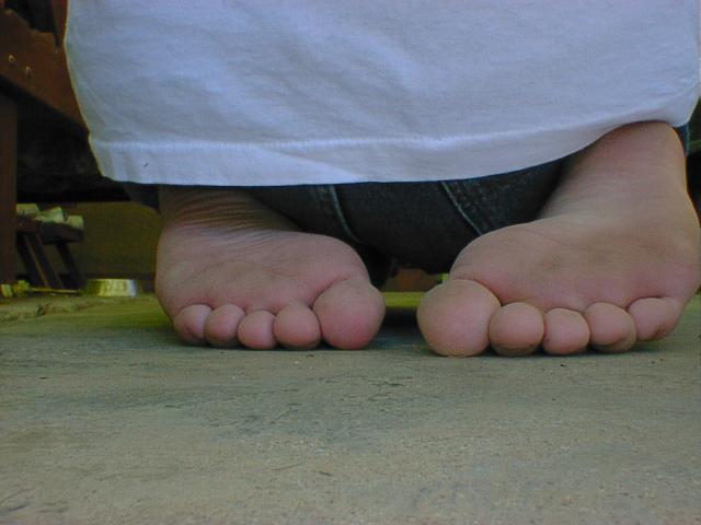 My stinky soles outside